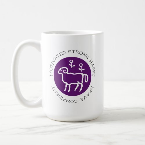 Aries Ram Logo Zodiac Star Sign Astrology Trait Co Coffee Mug