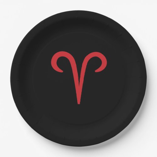 ARIES Ram Red Fire March April Astrology Zodiac  Paper Plates