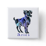 Aries Ram Square Pin