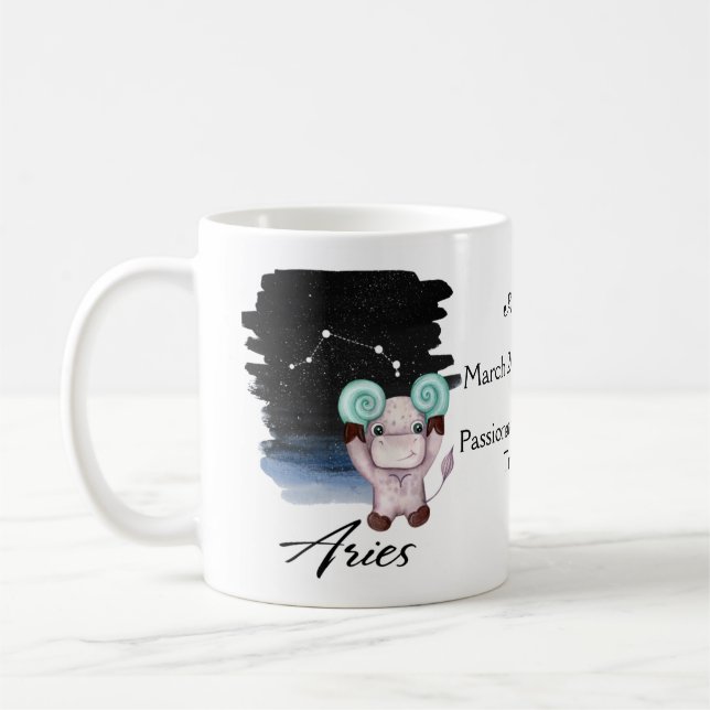 Aries - Ram - Starsign - Zodiac - Horoscope Coffee Mug (Left)