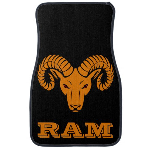 Aries Ram Super Orange Sport Car Floor Mat