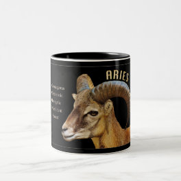 Aries Ram Zodiac Mug with Characteristics