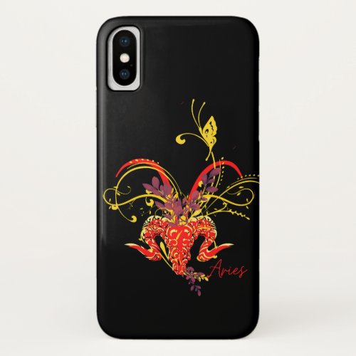 Aries Ram Zodiac Sign with V Case_Mate iPhone Ca iPhone X Case