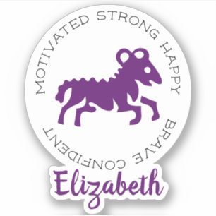 Aries Ram Zodiac Star Sign Traits Sticker