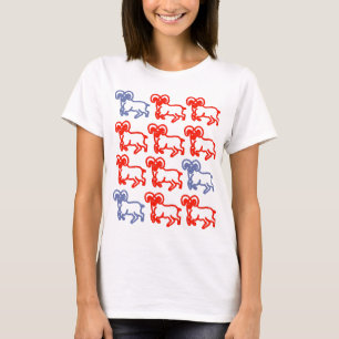 Aries Red and Blue Ram T‑Shirt – Bold Aries Energy T-Shirt