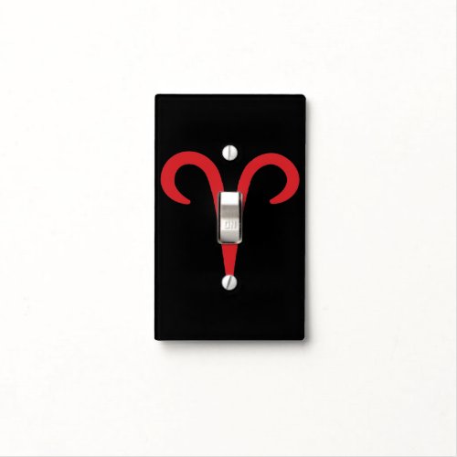 ARIES Red Astrology Zodiac March April Birthday Light Switch Cover