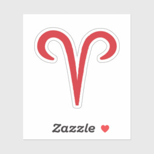 ARIES Red Astrology Zodiac March April Birthday Sticker