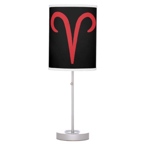 ARIES Red Astrology Zodiac March April Birthday Table Lamp