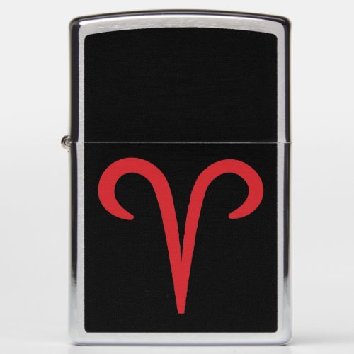 ARIES Red Astrology Zodiac March April Birthday Zippo Lighter