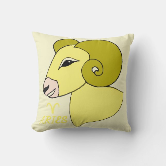 Aries Reversible Throw Pillow (Front)
