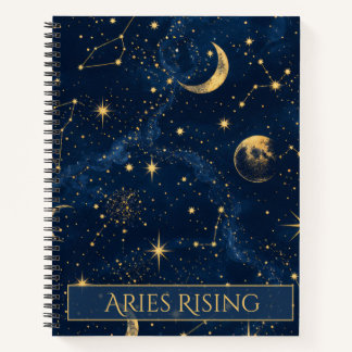 Aries Rising Celestial Astrology Notebook