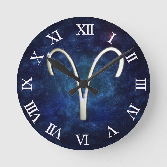 Aries Round Clock (Front)