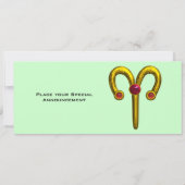 ARIES RUBY ,  bright yellow green  red Invitation (Back)