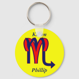Aries & Scorpio Keychain