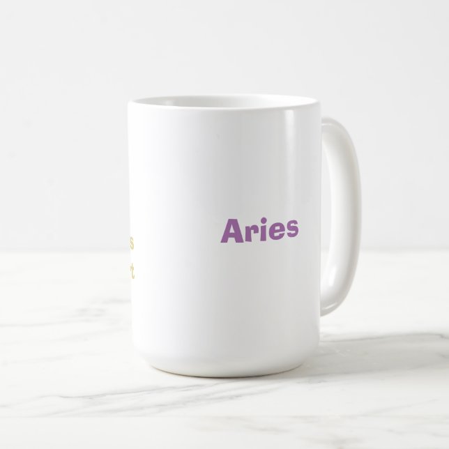 Aries Shady Zodiac Funny Coffee Mug (Front Right)
