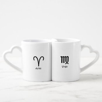 Aries Sheep And Virgo The Virgin Zodiacs Astrology Coffee Mug Set by FanciesCreations at Zazzle