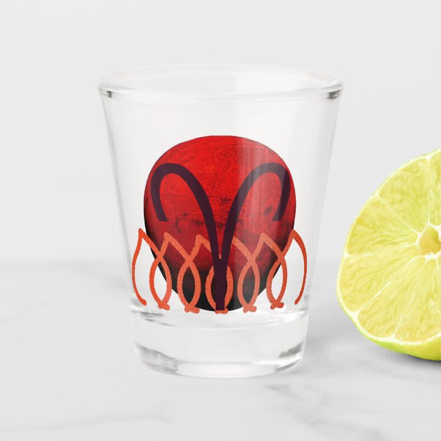 Aries Shot Glass (Front)