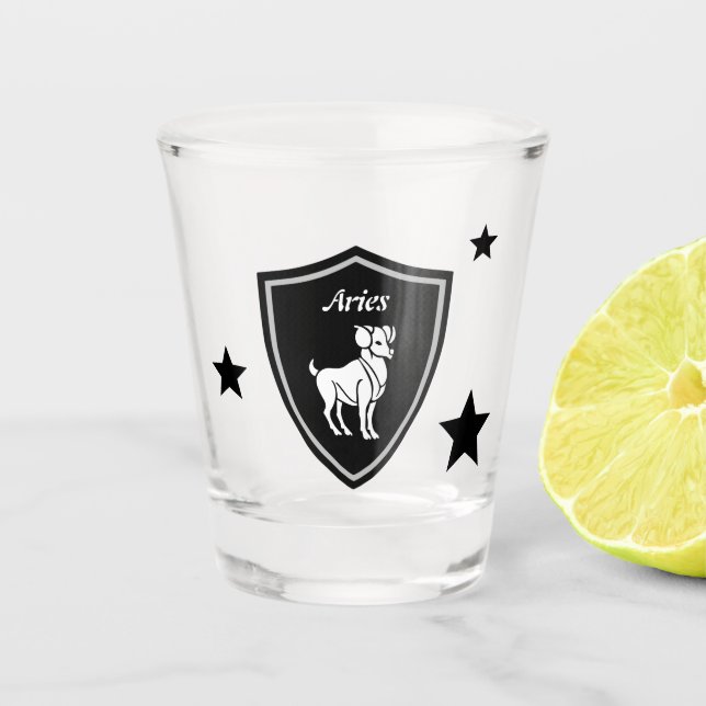Aries Shot Glass (Front)