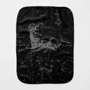 Aries Sign Constellation Hevelius circa 1690 Burp Cloth