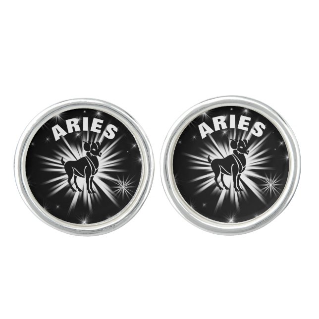 Aries sign cufflinks (Front)