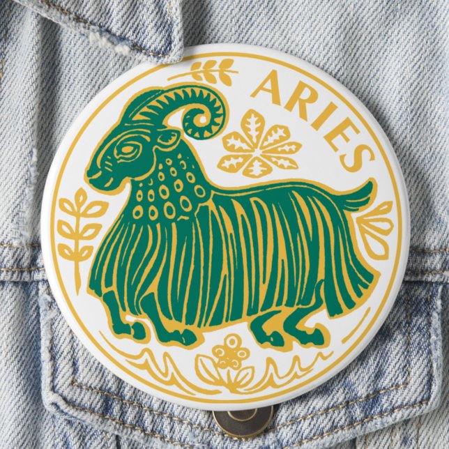 Aries Sign of the Zodiac on a Button (Creator Uploaded)