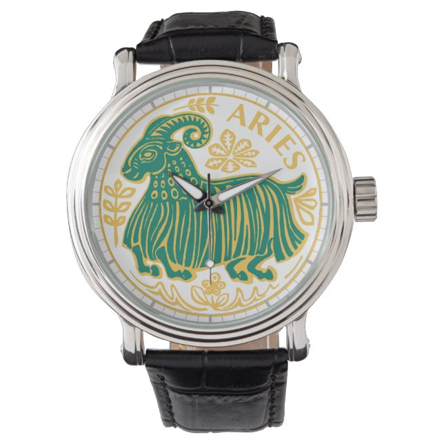 Aries Sign of the Zodiac Watch (Front)