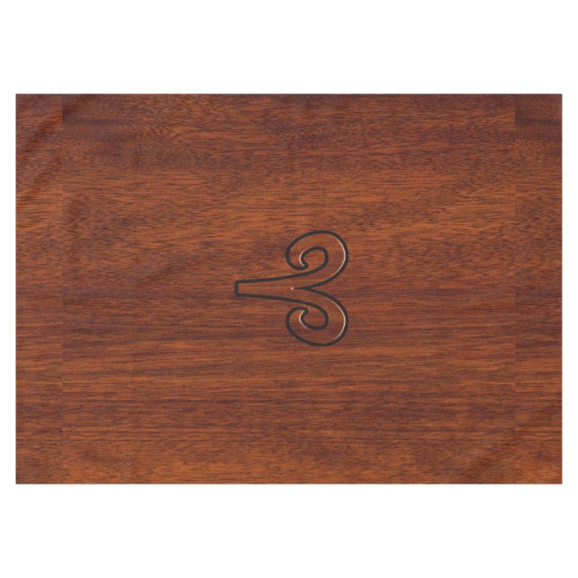Aries Sign on Mahogany like print decor Tablecloth (Front (Horizontal))