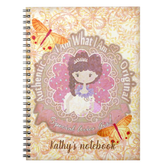 Aries signs. Personalized. notebook (Front)