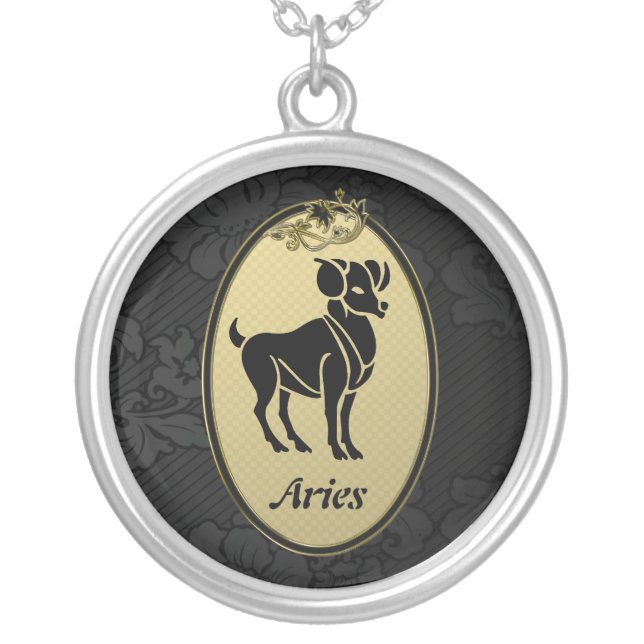 Aries Silver Plated Necklace (Front)