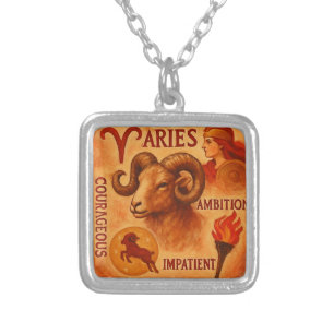 Aries Silver Plated Necklace
