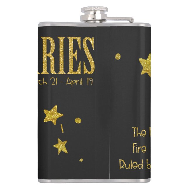 Aries Star Sign Flask (Back)