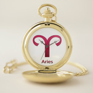 Aries star sign pocket watch