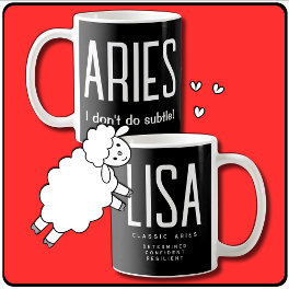 Aries Star Sign Zodiac Gift Coffee Mug