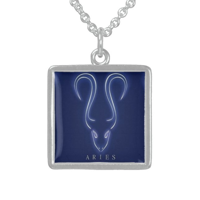 Aries Sterling Silver Necklace (Front)