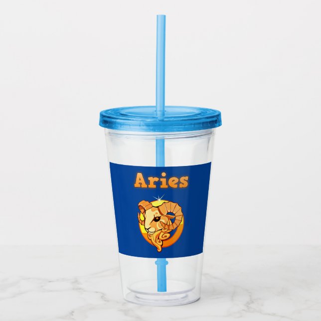 Aries symbol      acrylic tumbler (Front)