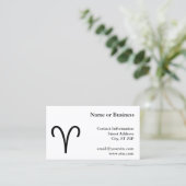 Aries Symbol Business Card (Standing Front)