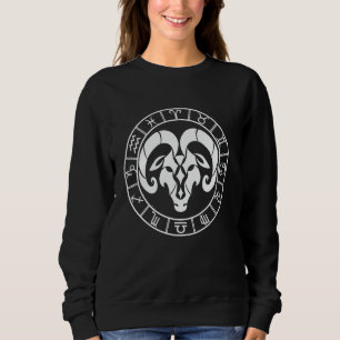 Aries Symbol Horoscope Star Sign Zodiac Aries Marc Sweatshirt