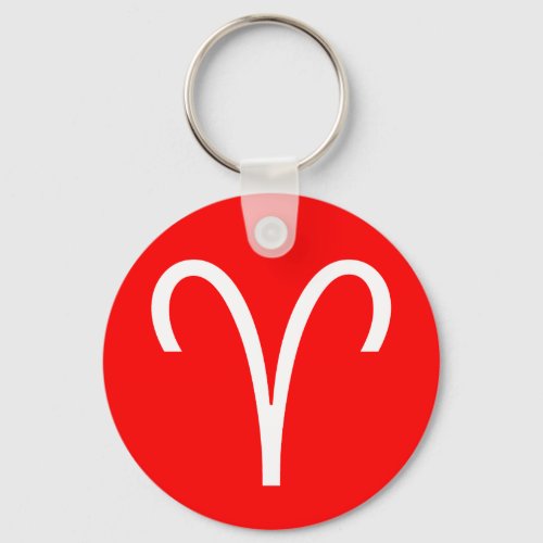 Aries Symbol Keychain