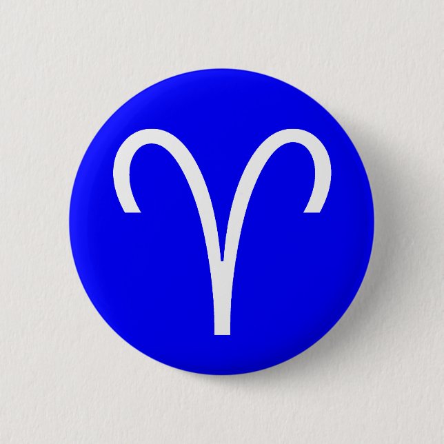 Aries Symbol Pinback Button (Front)