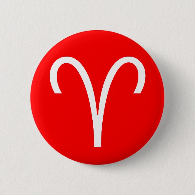 Aries Symbol Pinback Button (Front)