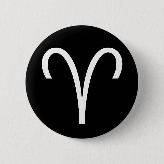 Aries Symbol Pinback Button (Front)