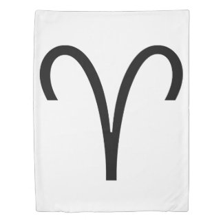 Aries Symbol Ram Zodiac Sign Duvet Cover