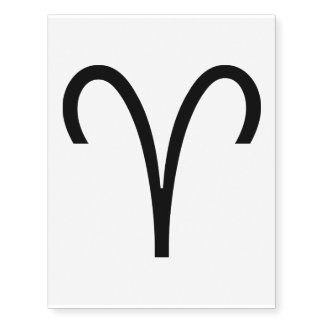 Aries Symbol Ram Zodiac Sign Temporary Tattoos