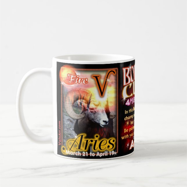 Aries Taurus cusp astrology Coffee Mug (Left)