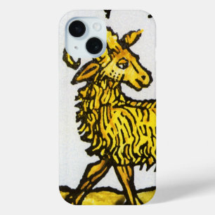 Aries the Golden Ram, Vintage Signs of the Zodiac iPhone 15 Case
