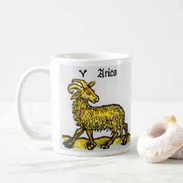 Aries the Golden Ram, Vintage Signs of the Zodiac Coffee Mug