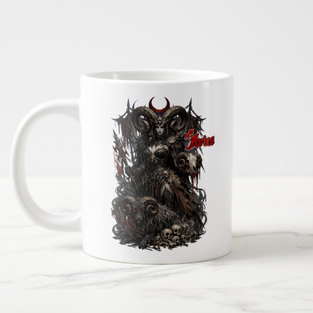  Aries — The Horned Harbinger Giant Coffee Mug (Left)