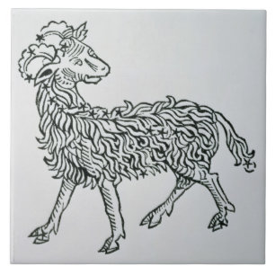 Aries (the Ram) an illustration from the 'Poeticon Tile