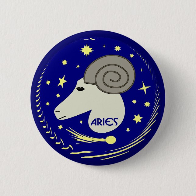 Aries the Ram Button (Front)