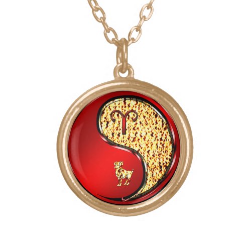 Aries the Ram Gold Plated Necklace